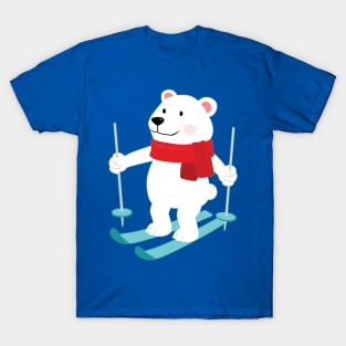 Lets Go Skiing with Mr Polar Bear this Merry Christmas T-Shirt